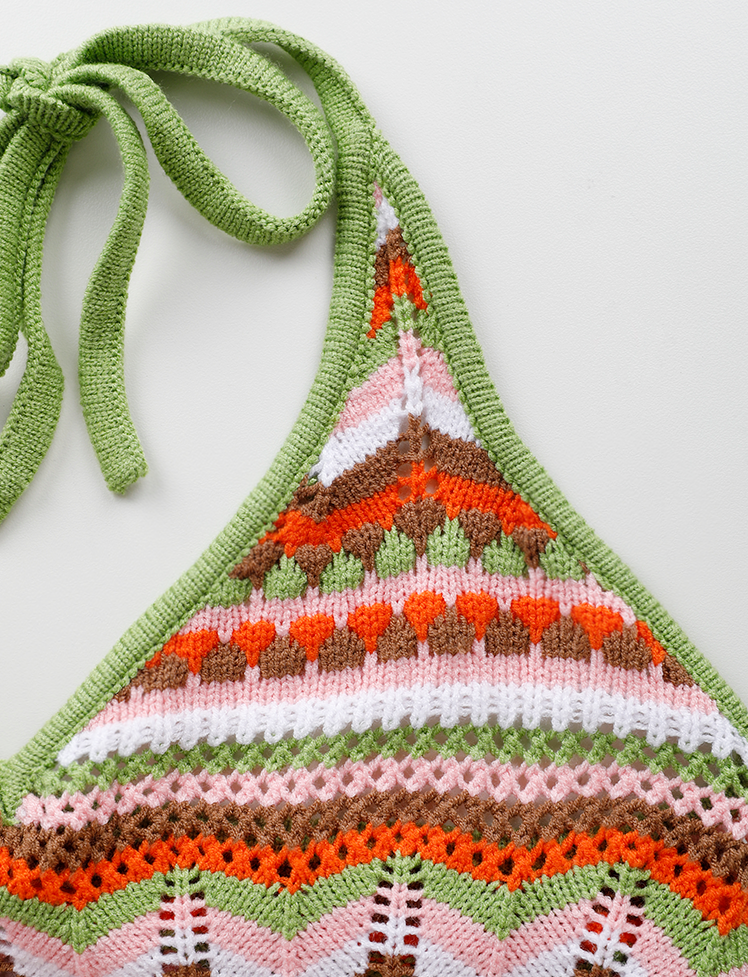 Multicolor Knit Cami Dress
