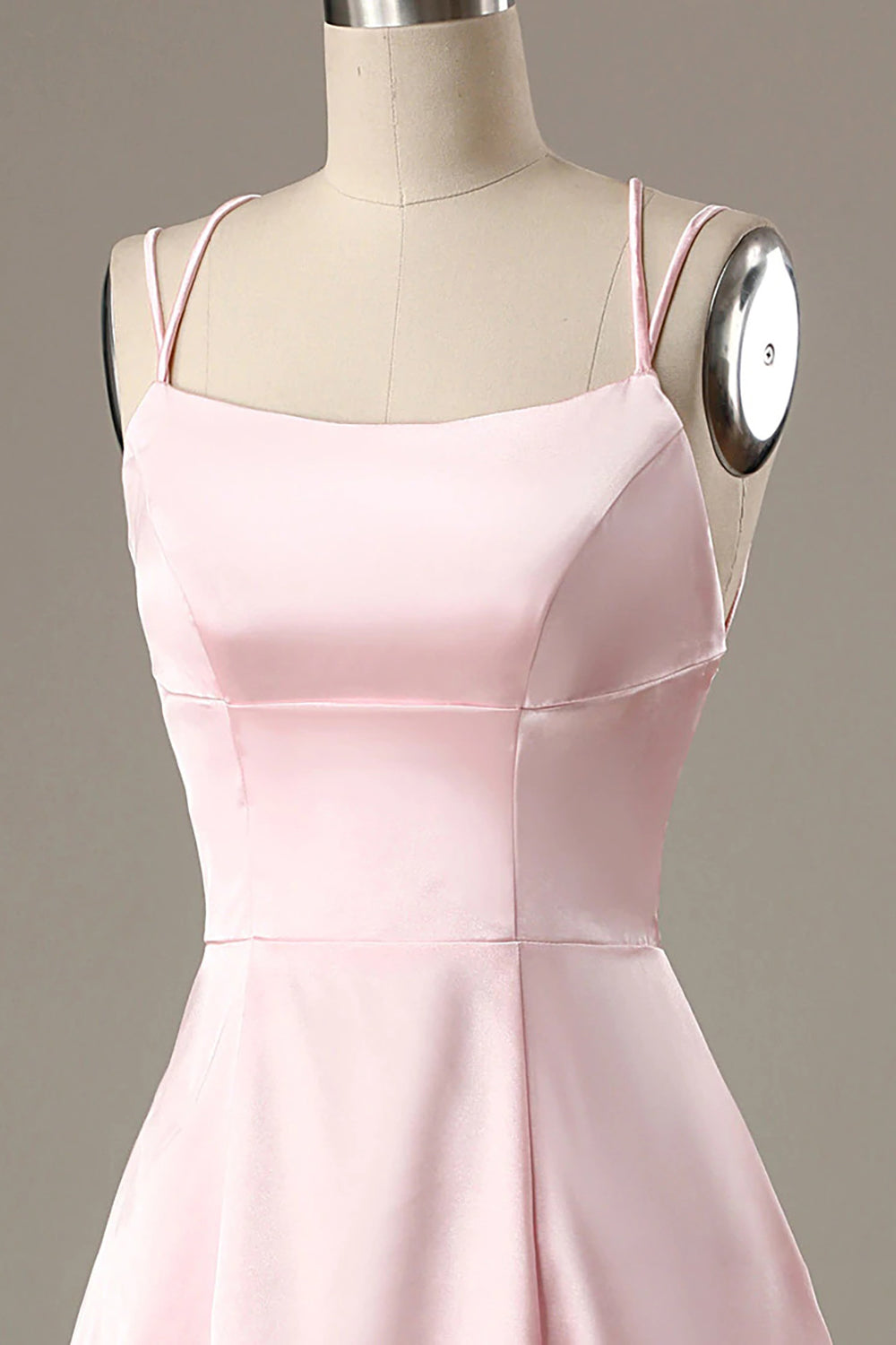 Simple Pink A Line Short Homecoming Dress