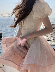 Ballerina Cute Sweet Gradient Pink Princess Dress