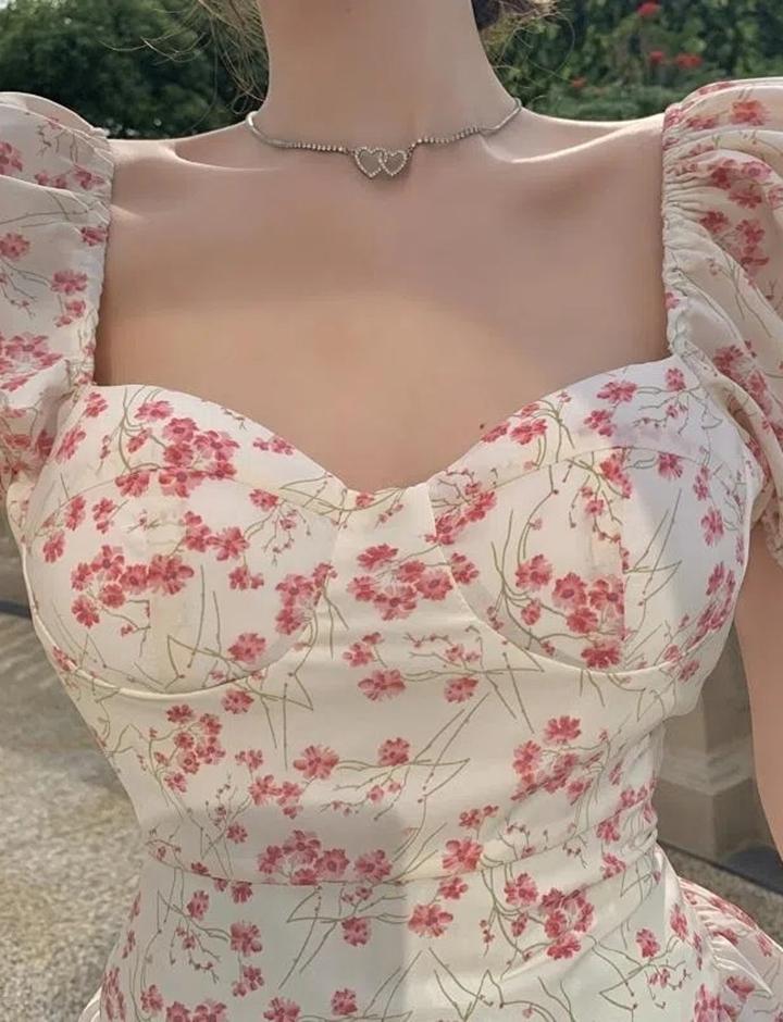 Floral Print Off Shoulder Date Short Dress